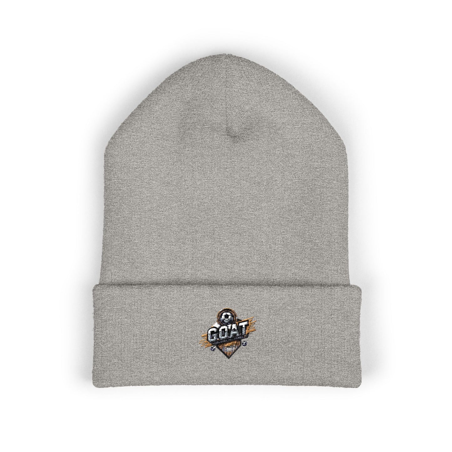 GOAT Unisex Embroidered Classic Cuffed Beanie
