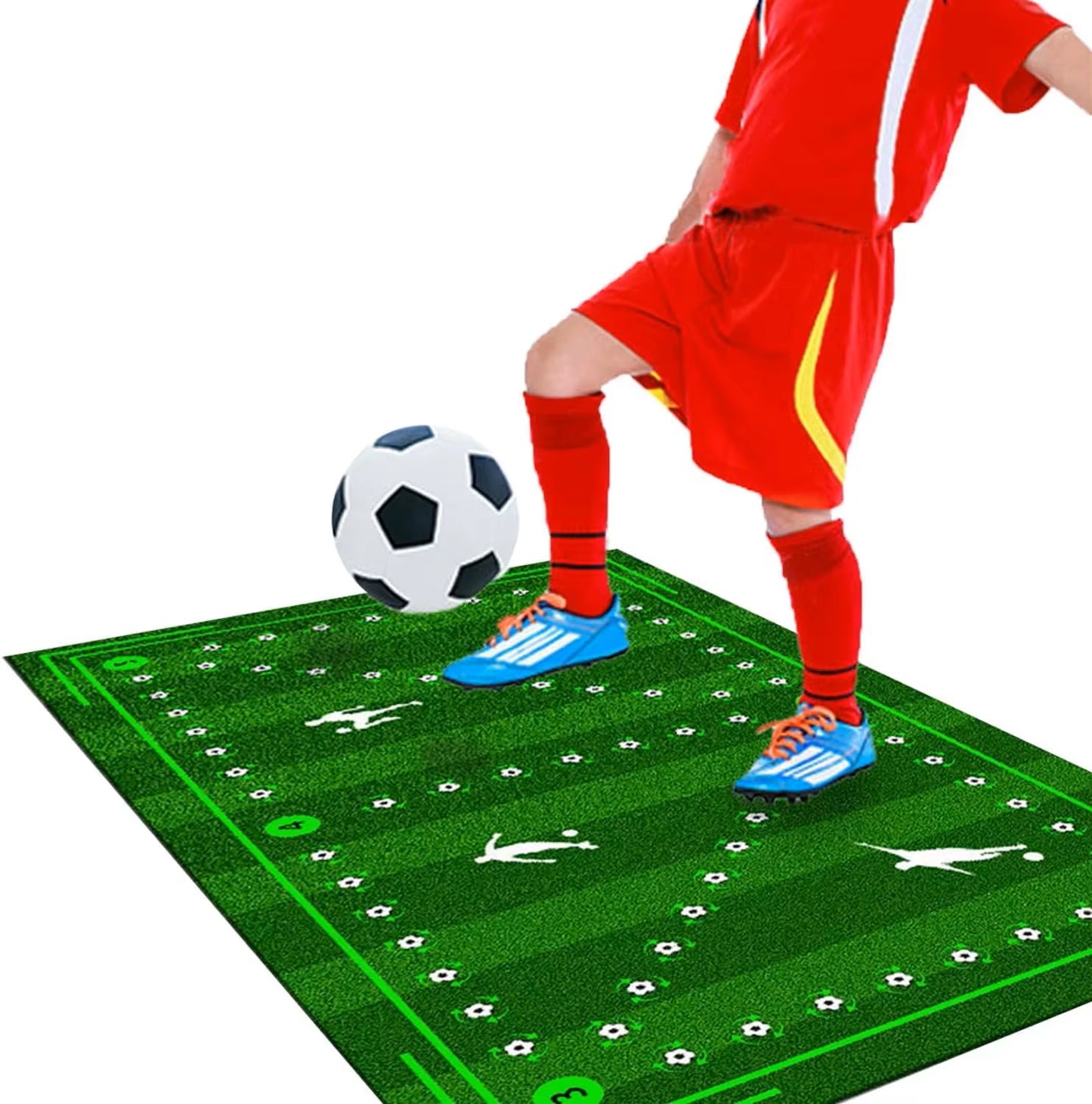 Football Training Mat, Step Training, Non-Slip Silent Soccer Training Mat for Kid Adult to Improve Speed, Strength, Coordination