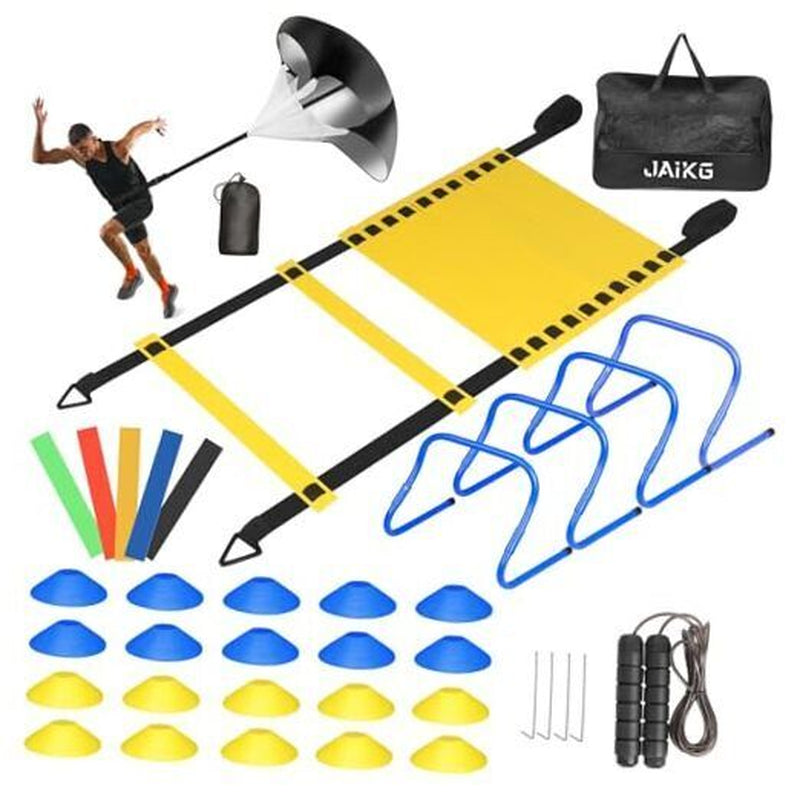 Agility Ladder Speed Training Equipment Set, 20Ft Football Ladder Soccer
