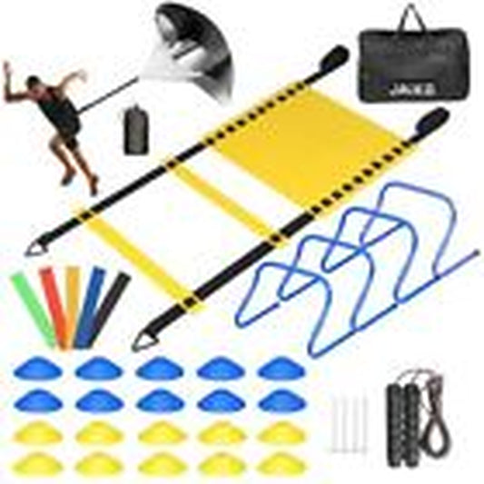 Agility Ladder Speed Training Equipment Set, 20Ft Football Ladder Soccer