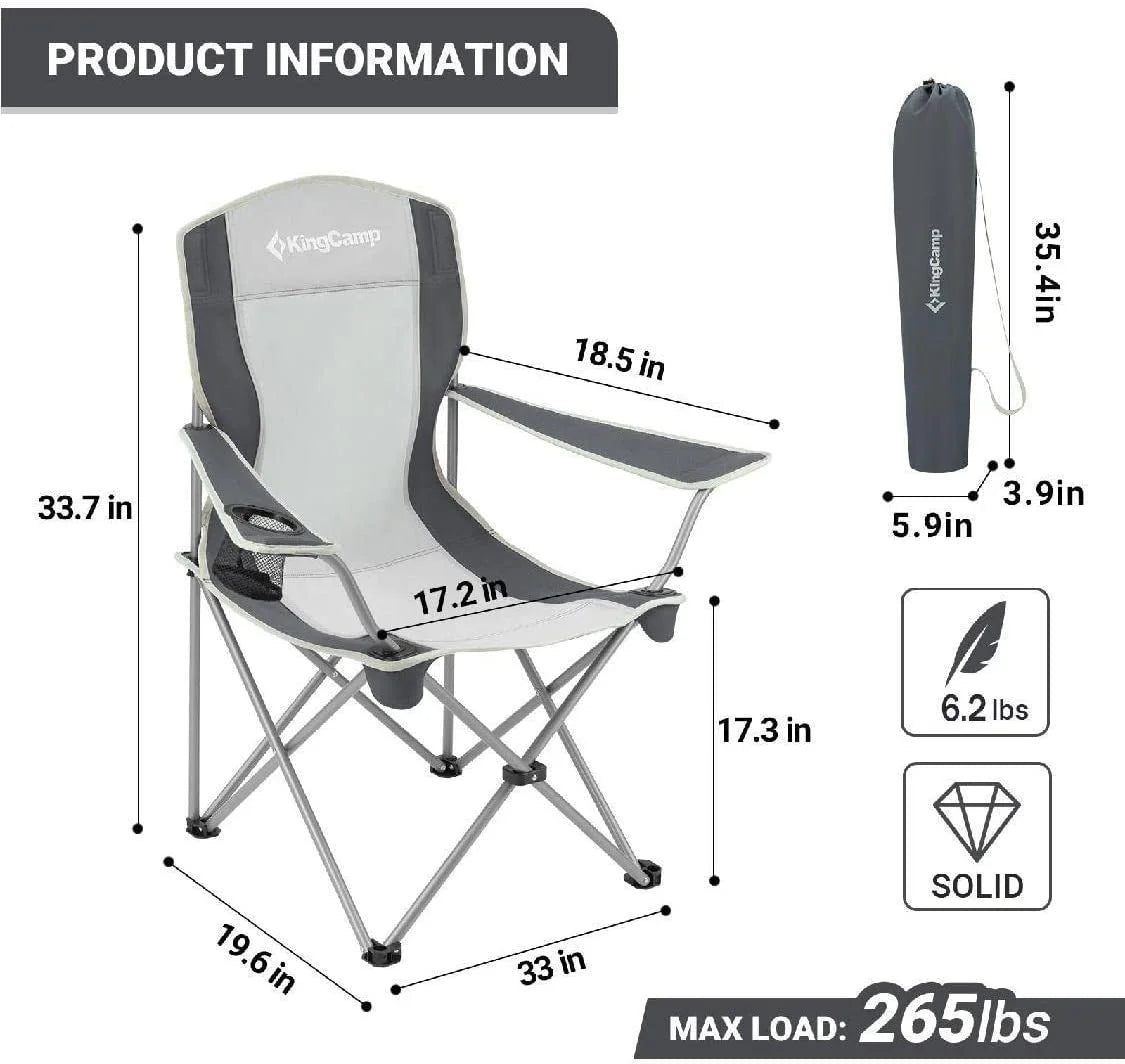 Folding Camping Chairs Portable Beach Chair Lightweight Camp Chairs Black