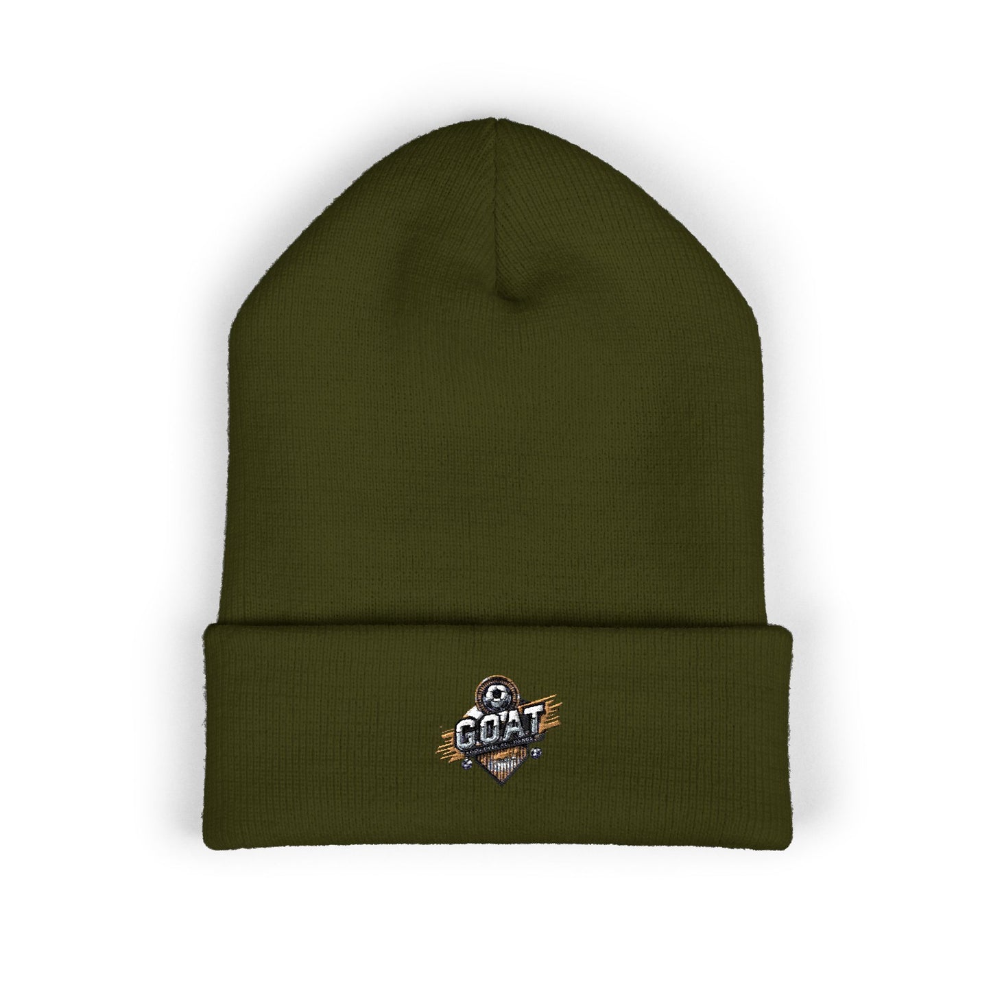 GOAT Unisex Embroidered Classic Cuffed Beanie