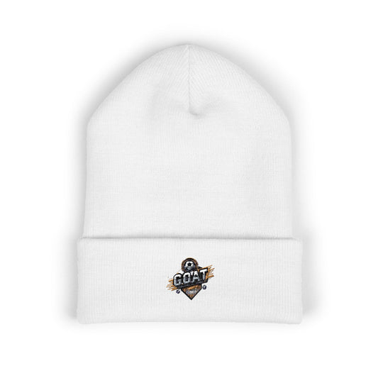 GOAT Unisex Embroidered Classic Cuffed Beanie