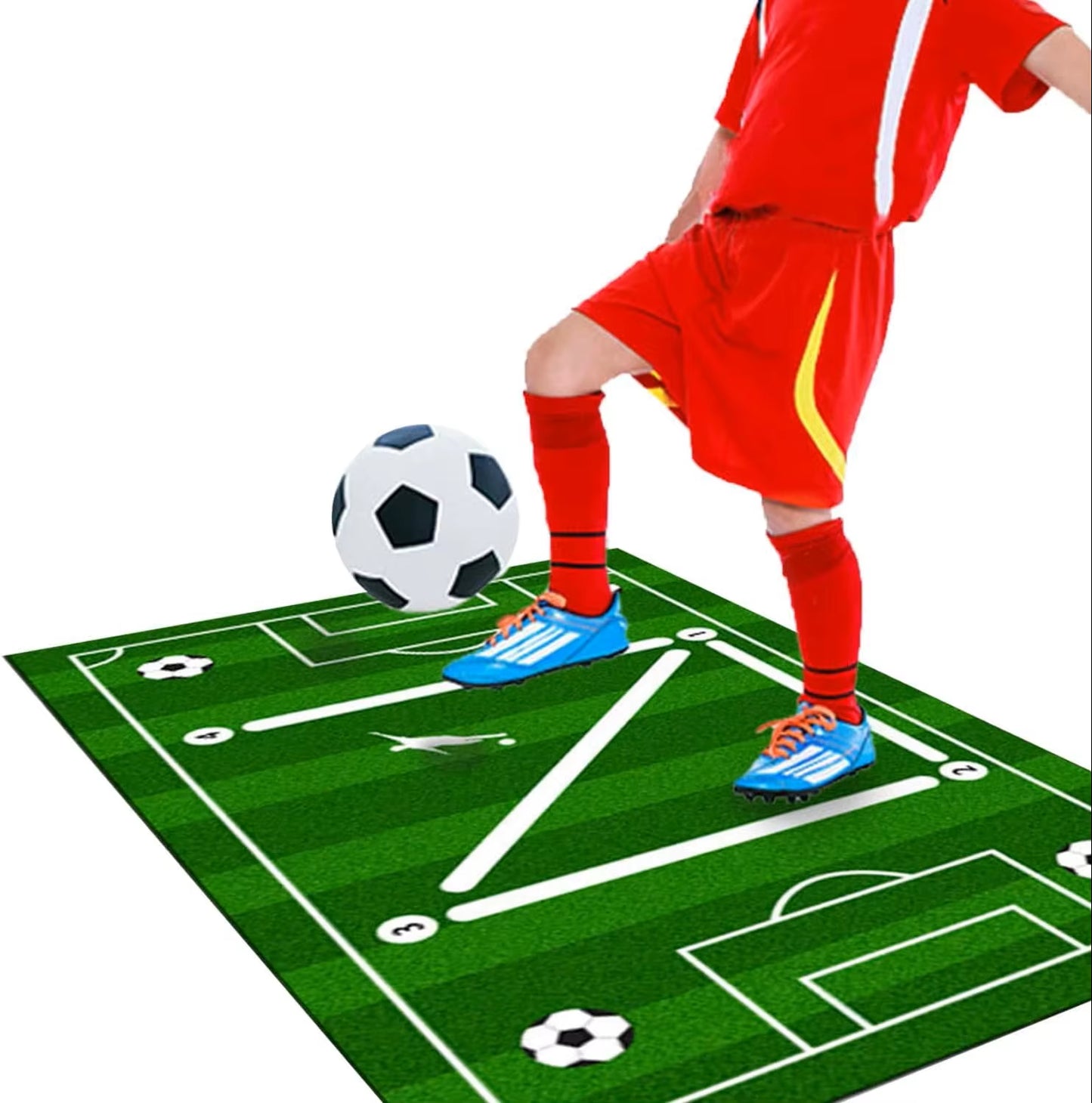 Football Training Mat, Step Training, Non-Slip Silent Soccer Training Mat for Kid Adult to Improve Speed, Strength, Coordination