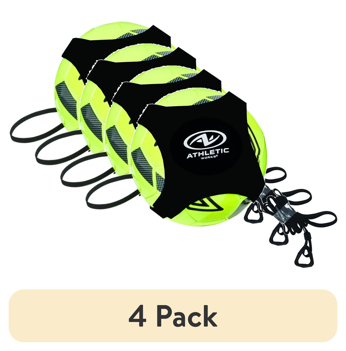(4 Pack) Soccer Kick Trainer for Athletes of All Ages and Skill Levels, Black, Unisex