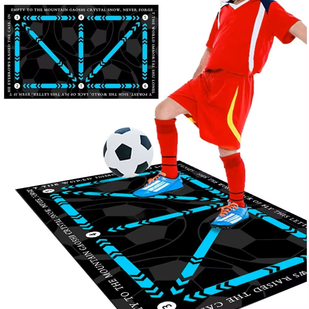 Football Training Mat, Step Training, Non-Slip Silent Soccer Training Mat for Kid Adult to Improve Speed, Strength, Coordination